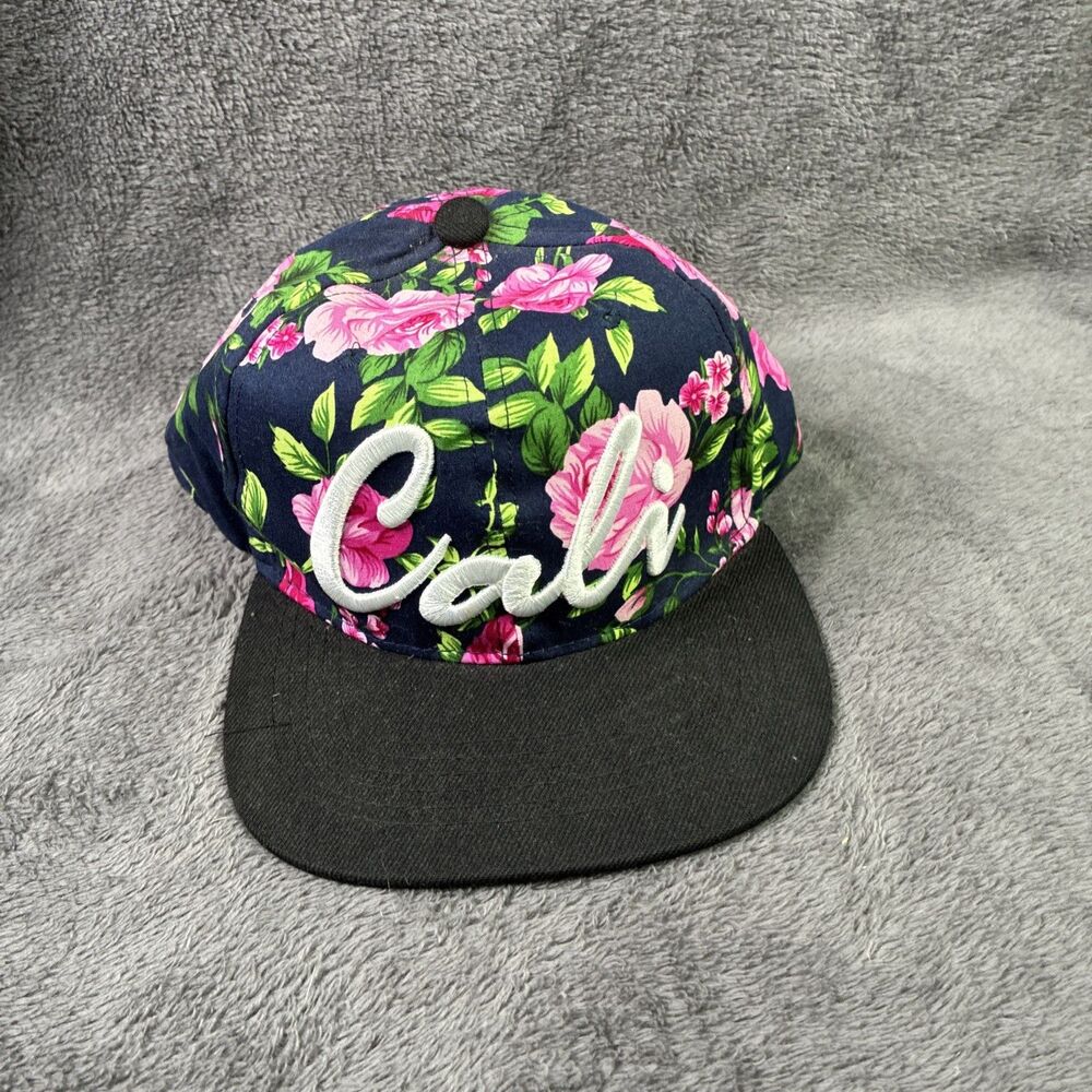 Cali Floral Design Snapback Adjustable Baseball Cap Hat Unisex